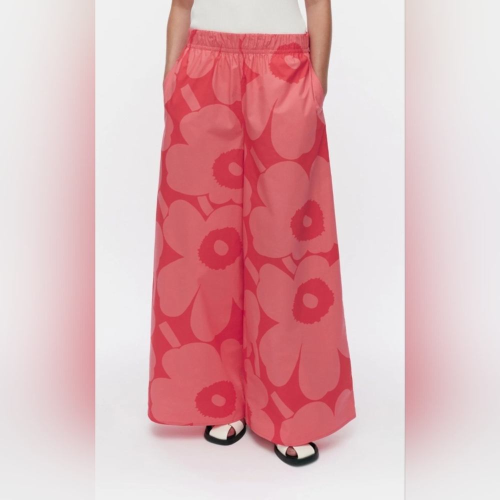 Marimekko Voimakukka Uniko Red Pants - Picture 2 of 10